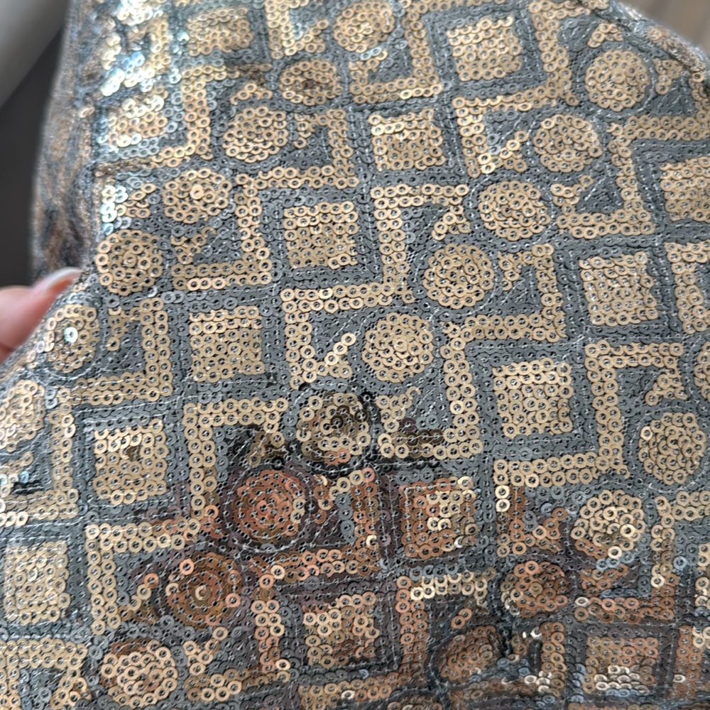Banana republic nwt sequin copper and grey dress - Picture 5 of 5
